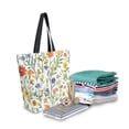 thumbnail image 2 of FORMRS Womens Canvas Tote Bag with Zipper Inner Pocket Shoulder Handbag, Watercolor Wildflowers Pattern, 2 of 7
