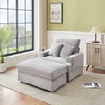 thumbnail image 2 of Super Large Comfortable Cushions, Modern Corduroy Reclining Single-Person Armrest Sofa, Gray, 2 of 13