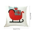 thumbnail image 3 of HomeKingdee Christmas Embroidered Pillow Covers,Christmas Tree Decor Pillow Covers for Sofa Couch Christmas White Cushion Cover Xmas Home Decor, 3 of 6