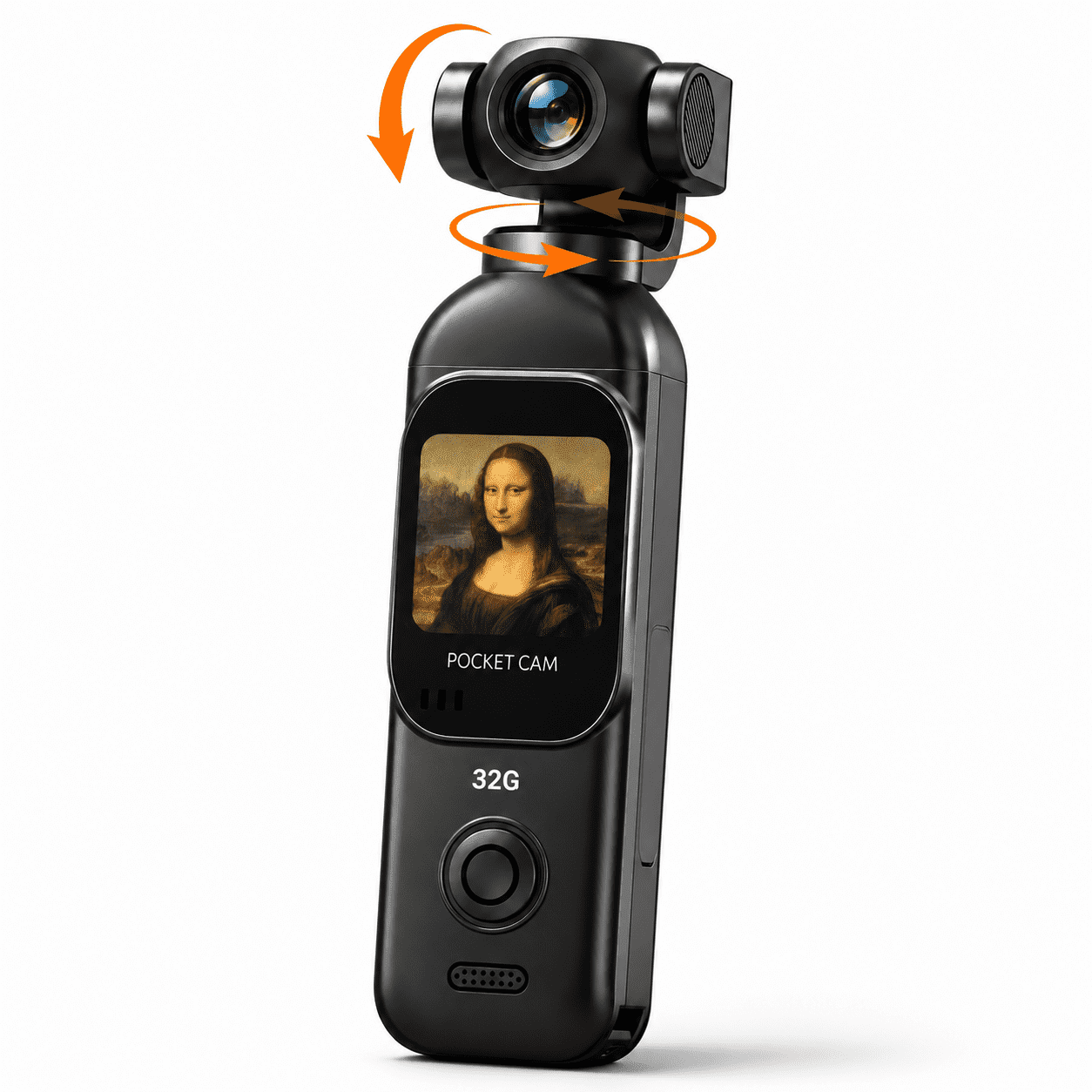 JETO 1080P Vlogging Camera with Rotating Lens, WiFi App Control