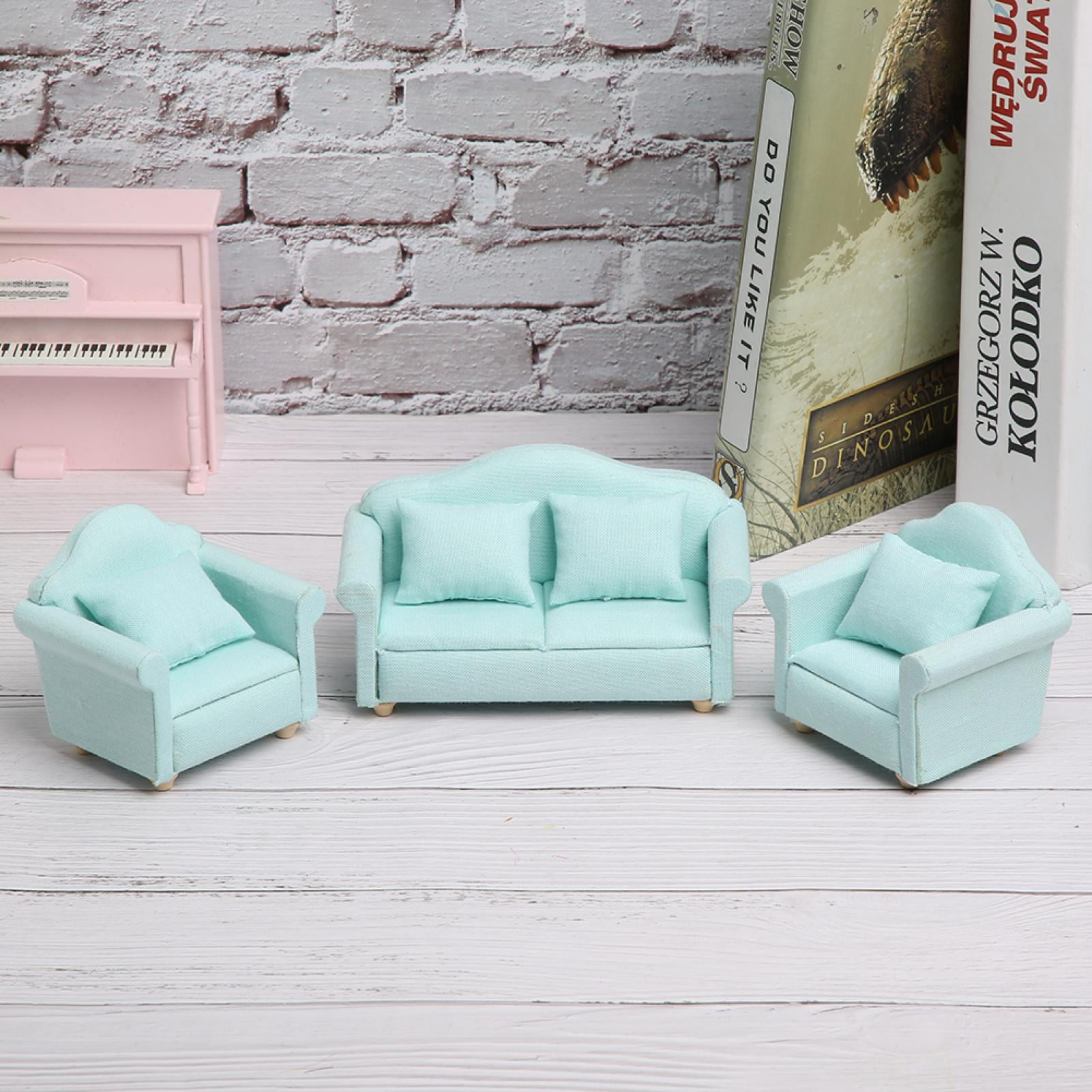 1:12 Scale Sofa Armchairs Dollhouse Miniatures Furniture Living Room Accs 