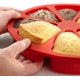 thumbnail image 3 of Molde para bollos Juesi con 8 ranuras, molde para rebanadas de pastel para hornear bollos, molde para pasteles de silicona triangular, molde dividido para muffins de pan de maíz, con forma de maíz, 3 of 7