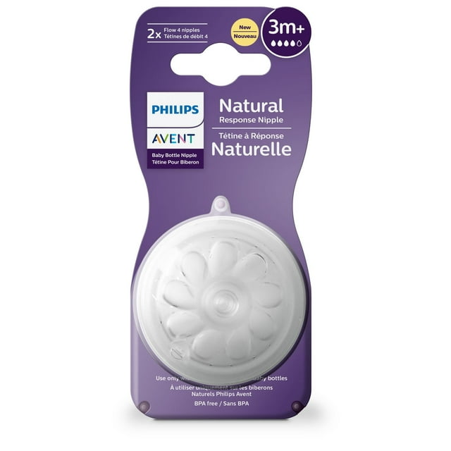 Philips Avent Natural Response Nipple Flow 4, 3M+, 2 pack, SCY964/02