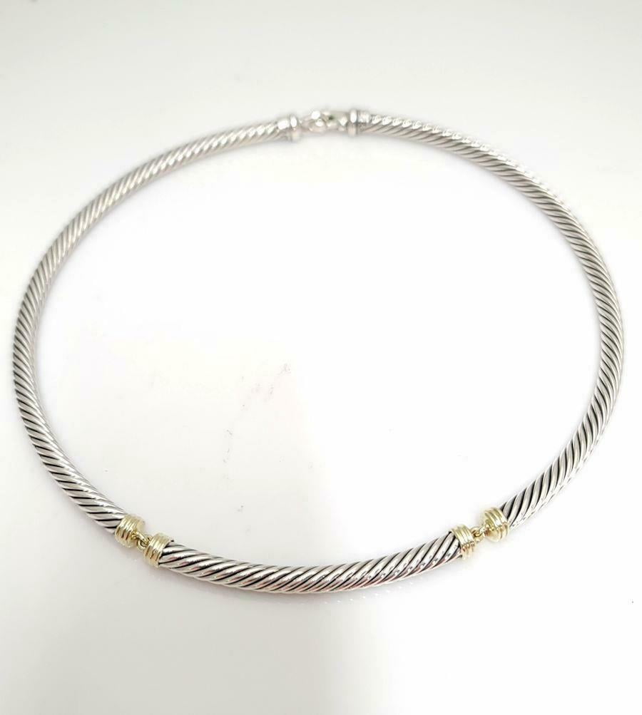 DAVID YURMAN STERLING SILVER 14K GOLD 3 