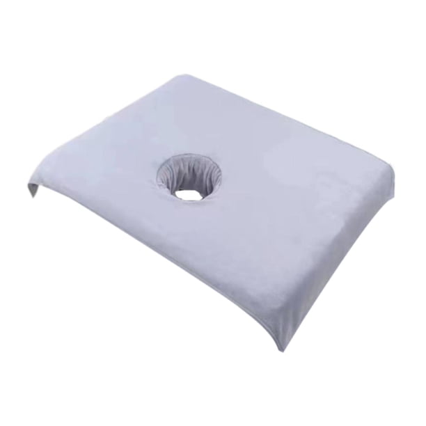 Toalla de orificio de la cara de mesa de , toalla de belleza, lavable cómodo y resistente reutilizable suave liviano para salones de belleza de gris