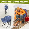 thumbnail image 5 of Slsy Moon-Rounded Heated Camping Chair with Carrying Bag,Blue, 5 of 16