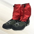 thumbnail image 3 of Raindrops Waterproof Breathable Outdoor Gaiters for Hiking with Adjustable Elastic Band and Snap Hook Red Oxford Cloth, 3 of 8