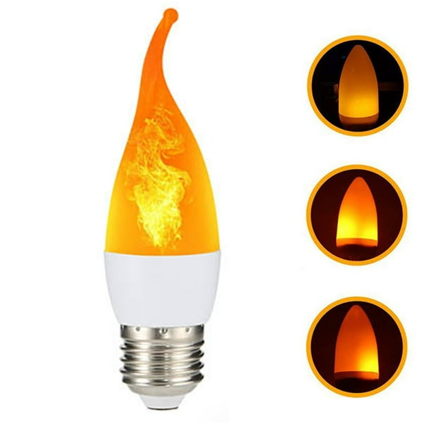 Flad Airfield Profet FleinngHoz Flame Effect Fire Light Bulb Flickering Flame Lamp Bulb for  Christmas Party,E27 - Walmart.com