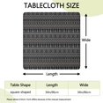 thumbnail image 2 of Black Christmas Folk Pattern Square Fitted Tablecloth with Elastic Edge,Square Table Cover,Washable Elastic Table Cover for Home Kitchen Party Decor 34"x34", 2 of 6
