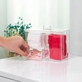 thumbnail image 3 of Cotton Pads and Swabs Holder, Clear Cotton Pad Box with 3-Grid Design for Cotton Swabs, Qtips, Make Up Pads, Sponge Balls and More, 3 of 4