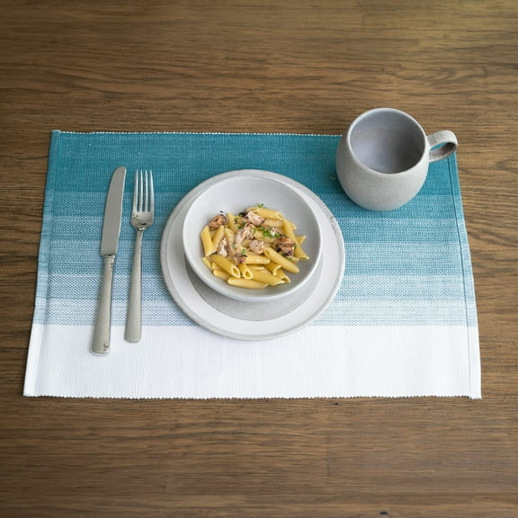 Elsie & Zoey Teal Ombre Woven Dining Room Table Placemat for Women