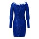thumbnail image 4 of Gibobby Vestido sexy para mujer corto Vestido de talla grande Ropa de mujer de talla grande europea y americana Otoño Nuevo vestido de pieza especial de manga larga(Azul,G), 4 of 5