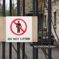 thumbnail image 4 of WASHWEPE Warning Signs No Litter Sign Beige Acrylic Modern Design 1Pack, 4 of 8