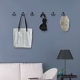 thumbnail image 3 of 10 ganchos vintage para abrigos, ganchos dobles de metal negro, ganchos vintage para baño, cocina, perchero, spray negro, 3 of 5