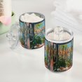 thumbnail image 2 of Yayeee 2 Pack Qtip Holder Bathroom Cotton Swab Canister with Lid Clear Dispenser Set, Blue Sea Boat, 2 of 6