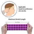 thumbnail image 4 of Lsque Purple Black Buffalo Plaid Pattern Sweatbands Sports Headband for Men & Women - Moisture Wicking Athletic Cotton Terry Cloth Sweatband for Tennis, Basketball, Running, 4 of 9