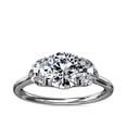 thumbnail image 1 of 1.00 Carat Excellent Round Cut Real Diamond New Design Three Stone Ring for Wedding Solid 18K White Gold Size 11, 1 of 8