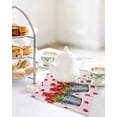 thumbnail image 4 of Red Tulip Flowers Kitchen Dish Towels for Drying Dishes Set of 3, Spring Farmhouse Floral Botanical Pink Waffle Weave Microfiber Hand Tea Bathroom Towels Quick Dry & Absorbent Towel 12x12, 4 of 7