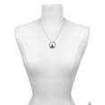 thumbnail image 3 of Delight Jewelry Silvertone Green Resin Christmas Tree with Crystals Silvertone Grandmother Ring Charm Necklace, 18", 3 of 4