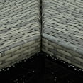 thumbnail image 4 of vidaXL 8 Piece Garden Bar Set with Cushions Poly Rattan Grey, 4 of 5