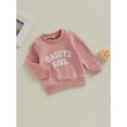 thumbnail image 4 of Infant Toddler Baby Girl Long Sleeve Shirts 6M 12M 18M 24M 3Y Daddys Girl Pullover Sweatshirt Tops Fall Outfit Casual Clothes, 4 of 9