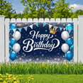 thumbnail image 5 of Decorative Design Happy Birthday Banner Colorful Theme Party Backdrop Celebration Banner for Birthday Party Indoor Decoration Photo Shoot, 5 of 8