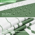 thumbnail image 5 of FRAMICS Striped Tassel Shower Curtain Sets with Bath Rug, Boho Farmhouse Water-Repellent Fabric Bathroom Sets with Hooks, Slub Textured Design, 72" x 72", Sage Green, 5 of 9