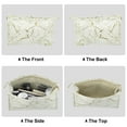 thumbnail image 5 of Unique Bargains Marble Cosmetic Travel Bag Make Up Brush Organizer Bag Storage for Women White Gold Tone 9"x3"x6", 5 of 7