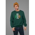 thumbnail image 2 of Old Glory Mens St. Patricks Day Shamrock Knot Long Sleeve Graphic Sweatshirt, 2 of 6