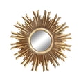 thumbnail image 2 of Creative Co-Op Round Sunburst Wall Mirror with Gold Finish, 2 of 3