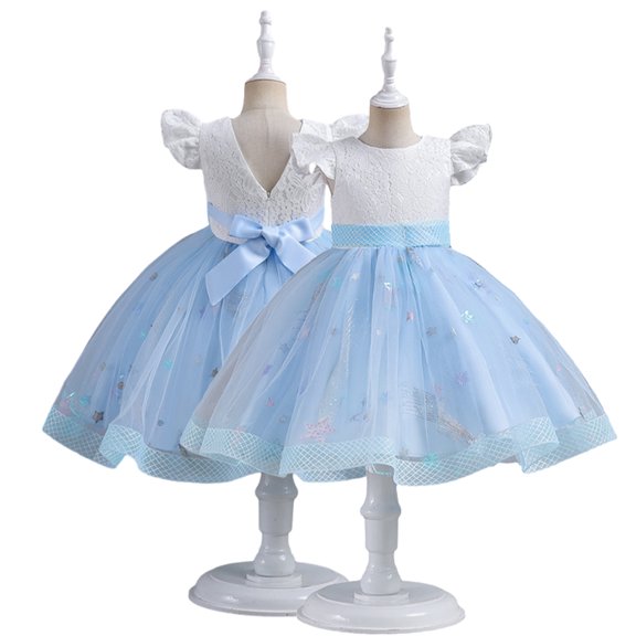 Godderr Girls Flower Tutu Dress Kids Tulle Evening Gowns Fluffy Princess Dresses Toddler Birthday Tulle Tunic Dresses Pageant Special Occasion Party Dresses