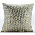thumbnail image 1 of Decorative Pillow Cover, Yellow Cushion Cover, 3D Metallic Sequins Lattice Trellis Throw Pillow Cover, 18x18 inch (45x45 cm) Cushion Cover, Square Linen Throw Pillow - Yellow Twist, 1 of 3