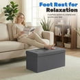 thumbnail image 6 of EDX Multi-functional 30 inch Folding Storage Ottoman Bench, End of Bed Foot Rest Stool with Padded Seat, Bedroom Bench for Living Room, Holds up to 660 Lbs, Grey, 6 of 15