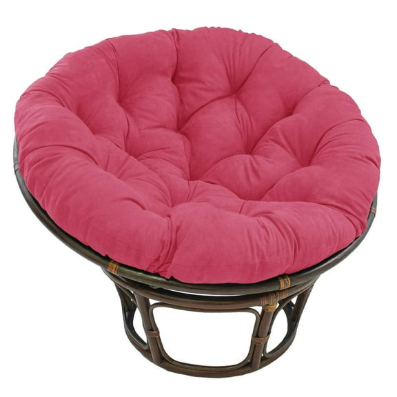 44-inch Solid Micro Suede Papasan Cushion (Fits 42-inch Papasan Frame) - Bery Berry