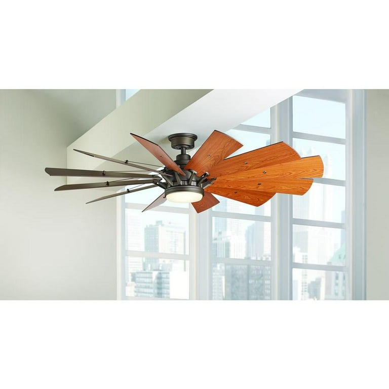 Trudeau 60 In Led Indoor Espresso Bronze Ceiling Fan With Light Kit