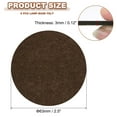 thumbnail image 2 of Uxcell 2.5 Inch Diameter Lamp Base Felt, 6Pack 3mm Thickness Round Soft Adhesive Felt, Coffee, 2 of 7
