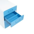 thumbnail image 3 of Poppin White + Pool Blue Stow 3-Drawer Vertical File Cabinet With Lock, 3 of 6