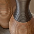thumbnail image 5 of Hand-Woven PVC Rattan Vases Set of 3,GreyBrown and Beige Striped Floor Vases for Home Decor, 5 of 7