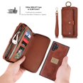 thumbnail image 6 of Samsung Galaxy Note 10 Plus Wallet Detachable Case, Dteck Zipper Purse Phone Case Multi-functional Folio Flip Leather Removable Magnetic Back Cover For Samsung Galaxy Note10+, Brown, 6 of 10