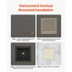thumbnail image 5 of Hornacina de ducha VEVOR de 40 x 40 x 9 cm con estante individual, negra, impermeable, 5 of 9
