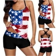 thumbnail image 2 of Samickarr Summer Savings Clearance Bikini Sets For Women Women Sexy With Chest Pad Without Underwire Print Patchwork Swimming Trunks Split Swimsuit, 2 of 6