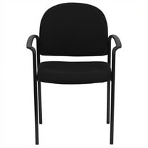 Scranton & Co Stackable Side Guest Chair in Black with Arms