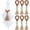 Brown, variant on 6 Pieces Wooden Bead Napkin Rings, Farmhouse Stretchable Napkin Rings with Tassel Boho Napkin Rings for Dining Table,Wedding Decoration