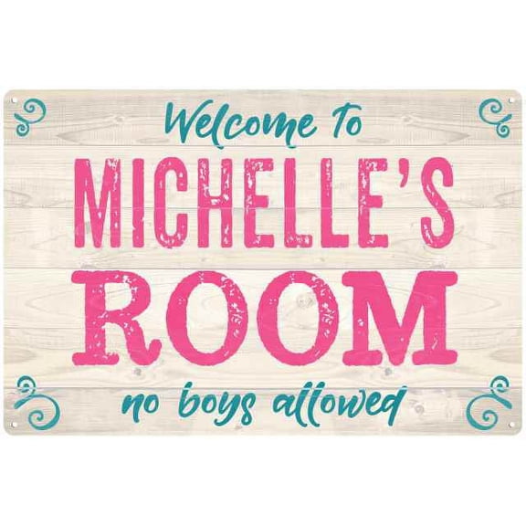MICHELLE'S Room Kids Bedroom Sign Gift 8x12 Metal Sign 108120089214