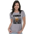 thumbnail image 3 of Stronger Together Peace Sign Equality Womens Fitted Plus Size Graphic Tee Brisco Brands 2X, 3 of 5