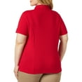 thumbnail image 2 of Lee Riders Women's Plus Size Short Sleeve Knit Everyday Essential Polo Shirt, 2 of 4