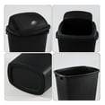 thumbnail image 2 of 6 Gallon Kitchen Trash Cans 4-Pack, Black Plastic Garbage Cans with Lid & Swing Top, Indoor/Outdoor Waste Bins for Home, Office, Restaurant, 2 of 3