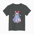 thumbnail image 5 of YIWULA Toddler Boy Girl Pumpkin Face Spooky Halloween T-Shirt Short Sleeve Kids Fun Tops(6-7 Years,Grey), 5 of 5