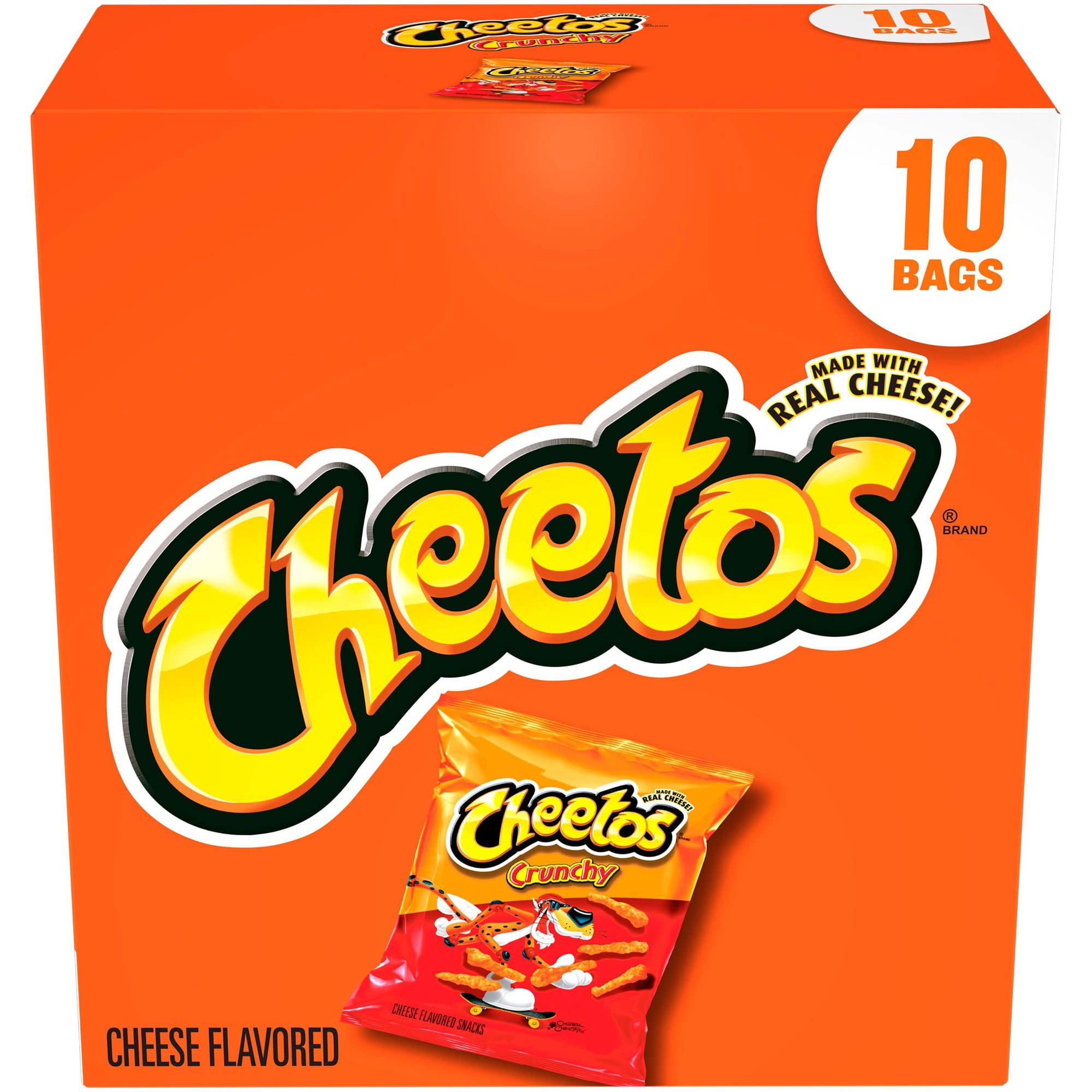 Cheetos Crunchy Cheese Flavored Snacks, 1 oz 10 Count