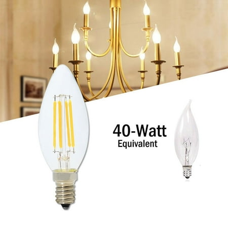 

Farfi C35 220V E14 Base 4W LED Energy Saving Dimmable Filament Candle Light Bulbs